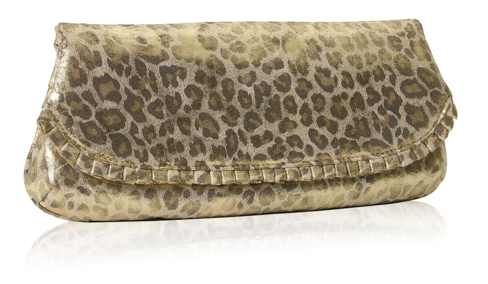 Leopard Print Foldover cheapest Clutch,